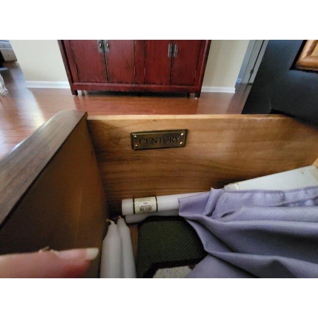 Wood Vintage Raymond Sobota for Century Furniture Chin Hua Chinoiserie Style Burl Wood China / Display Cabinet For Sale - Image 7 of 7