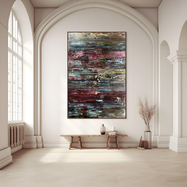 Abstract Contemporary Abstract Oil on Linen "Abstract Informal 2023-2104-9" by Robert Niesse For Sale - Image 3 of 8