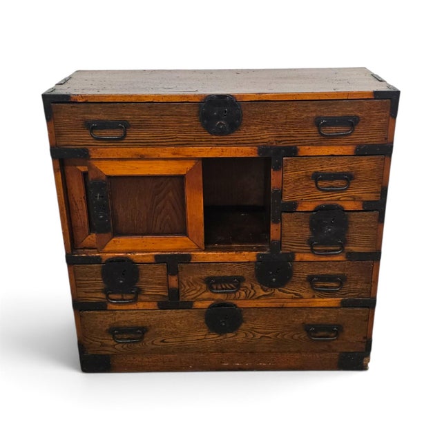 Japanese Late 19th Century Japanese Meiji Chōba Tansu Merchant Chest in Sugi Wood For Sale - Image 3 of 14