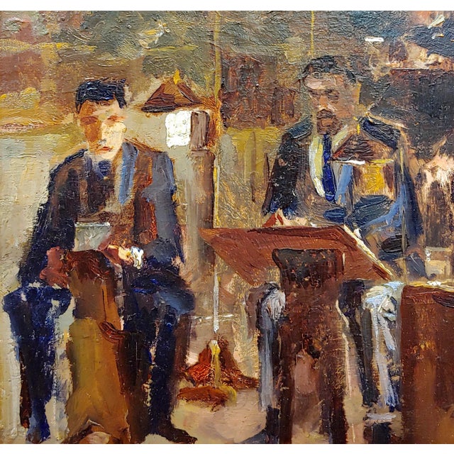 Philharmonic Orchestra - Expressionist Oil Painting -C1950s For Sale - Image 4 of 12