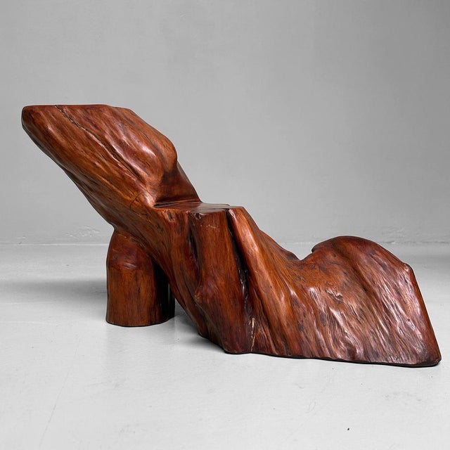 Vintage Japanese Organic Pedestal Stand in Keyaki Wood, 1920s For Sale - Image 15 of 18