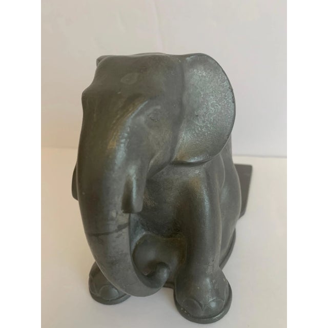 Just Andersen 1930s Danish Pewter Elaphant Book End For Sale In New York - Image 6 of 13