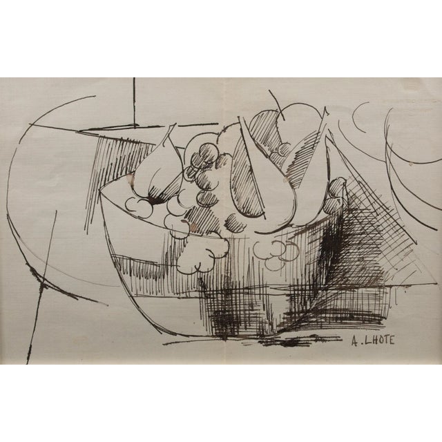 Black André Lhote Cubist Composition Pen Drawing circa 1910 For Sale - Image 8 of 13