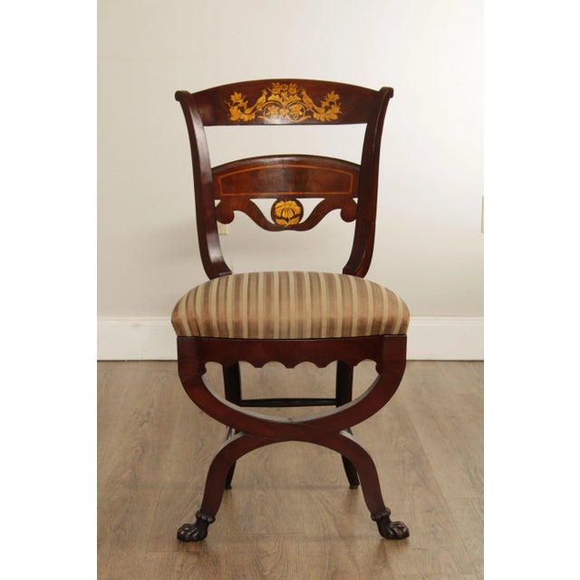 American Early 19th Century American American Classical Period Mahogany Side Music Chair For Sale - Image 3 of 13