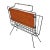 1950s Enameled Iron and Painted Wood Magazine Rack, 1950s For Sale - Image 5 of 7