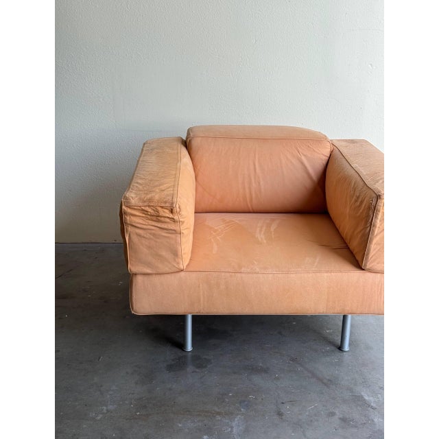 1990s Swivel Lounge Chair for Cassina – Italian Modernist Seating Attributed to Piero Lissoni For Sale In Los Angeles - Image 6 of 8