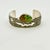 1990s Vintage Southwestern Navajo American Silversmith Fritson Toledo Sterling & Green Turquoise Cuff Bracelet - 7” For Sale - Image 11 of 18