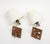 Midcentury French Mirrored Sconces With Blown Glass and Brass Fittings For Sale - Image 9 of 11