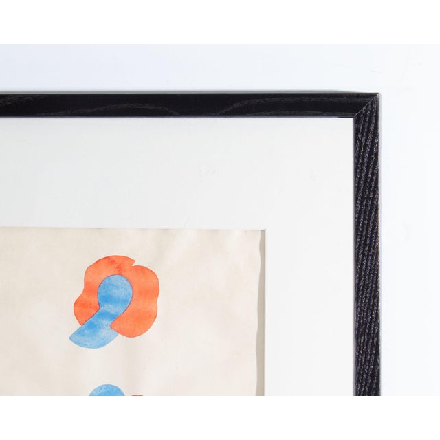 Paper 1969 “Discordant Shapes” Watercolor Painting by William Itter For Sale - Image 7 of 9