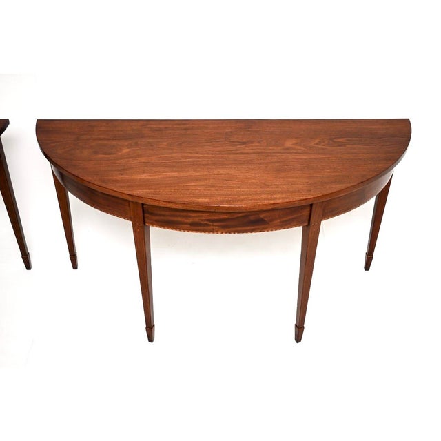 Antique Georgian Revival Style Console Tables, 1900, Set of 2 For Sale - Image 3 of 11