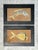 Vintage MCM Fish Motif Paintings on Burlap - Pair For Sale - Image 9 of 13