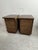 Brown Wood and Rattan Bedside Tables, Italy, 1970s, Set of 2 For Sale - Image 8 of 15
