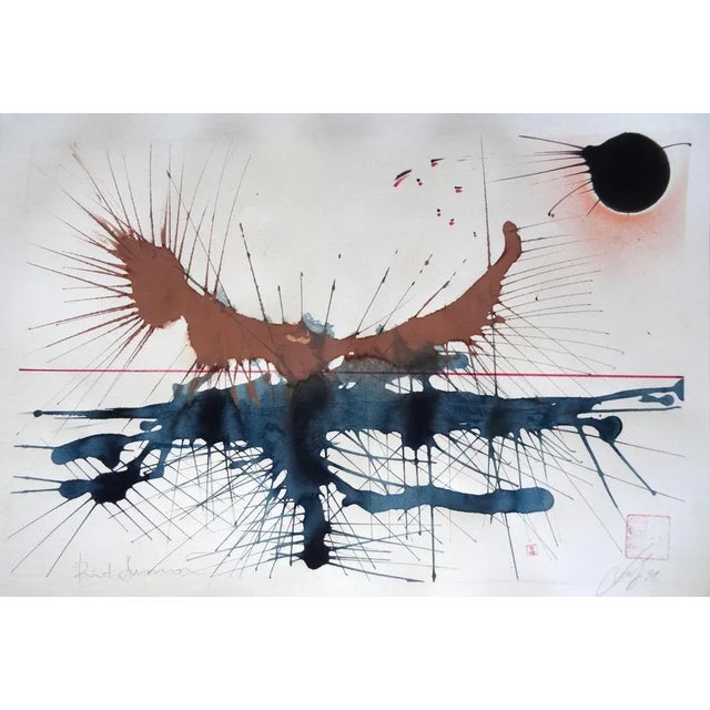 Maris Abilevs, Dawn, 2021, Mixed Media on Paper For Sale - Image 4 of 4