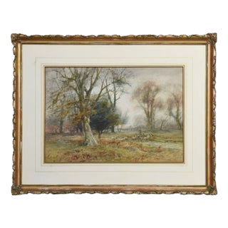 W. Ramsey, Shepherd with Flock, 19th Century, Watercolour, Framed For Sale