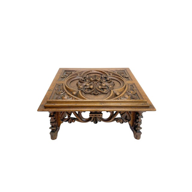 19th Century Gothic Revival Carved Wood Book Stand For Sale - Image 3 of 13