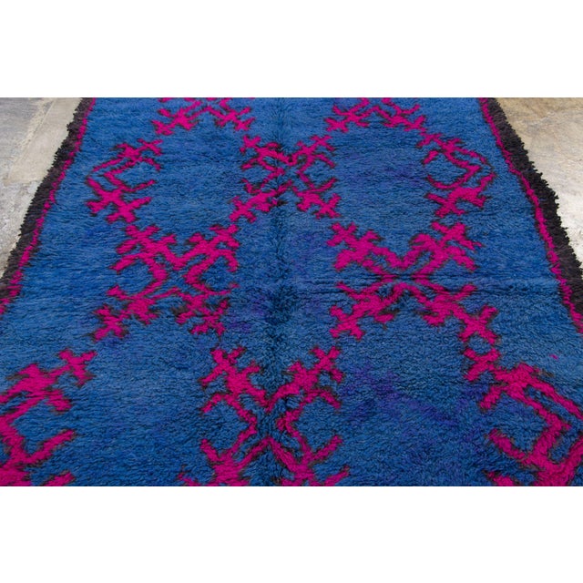 Vintage Moroccan Berber Wool Rug With Folk Designs by Rug & Kilim, 1950-1959 For Sale In New York - Image 6 of 8