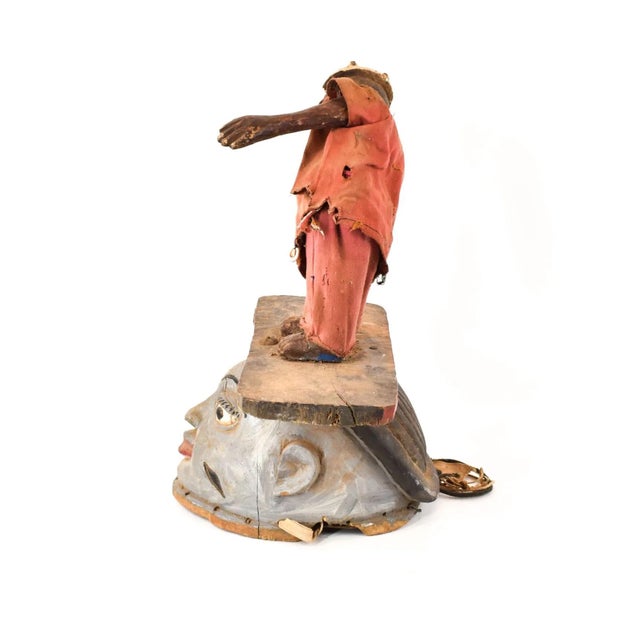 Early 20th Century Yoruba Gelede Mask with Figure Nigeria For Sale - Image 4 of 7