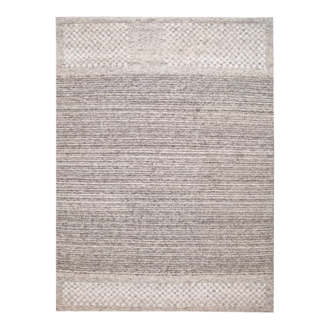 21st Century Contemporary Textured Loop Wool Rug For Sale