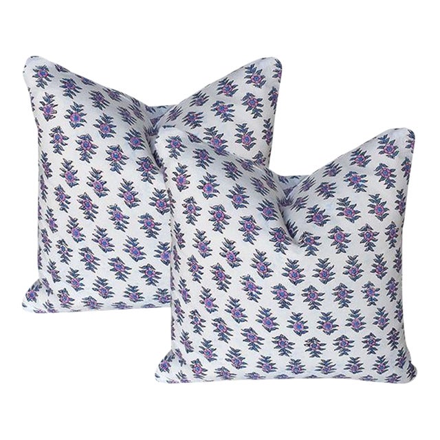 Bring a taste of the orient to any space with one of our custom-created Indian block print pillows. Each pillow is made of...