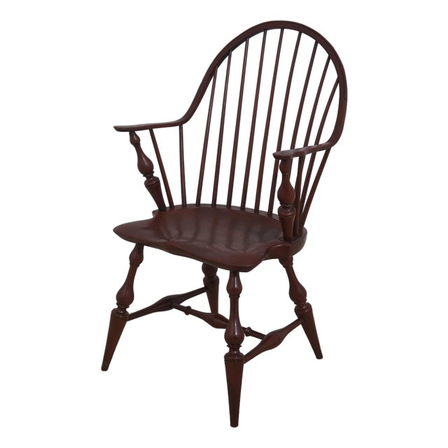 Dr Dimes Crackle Painted Finish Windsor Armchair For Sale