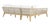 Cypress Teak Wood 2-Piece Left Arm Chaise Outdoor Sectional - Beige For Sale - Image 12 of 13