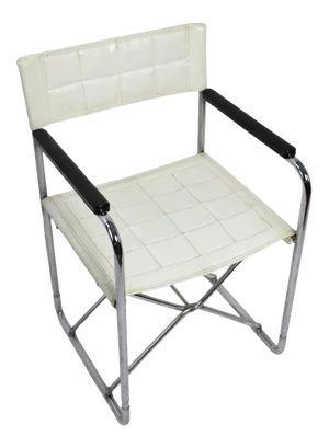 Folding Chrome Frame Directors Chair