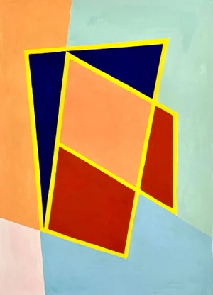 Sarah Vaaler Original Abstract Geometric Acrylic Painting