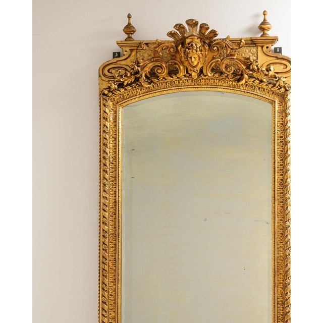 19th Century France Rococo Gold Wood Full-length & Floor Mirrors For Sale - Image 10 of 10