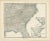 Antique map of part of the United States showing Alabama, Georgia, North Carolina, South Carolina, Tennessee, Kentucky,...