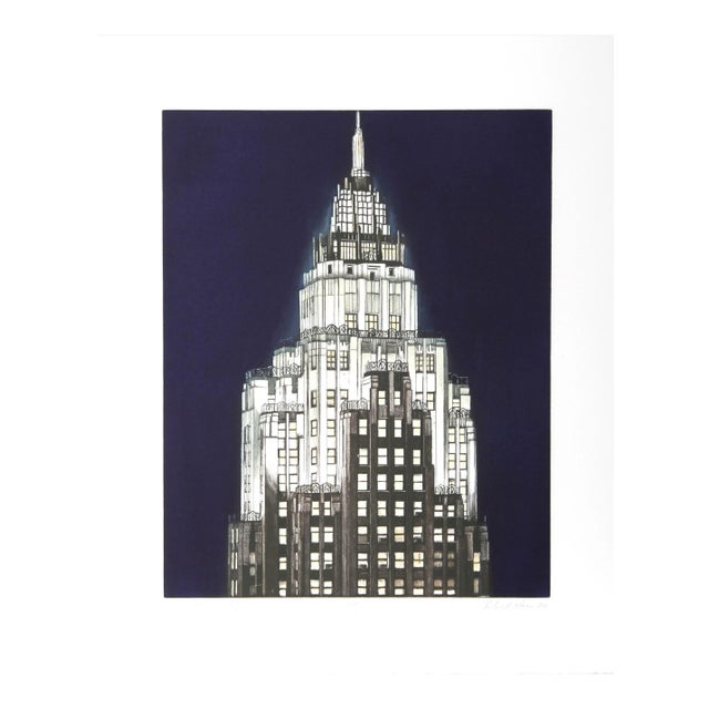 Richard Haas, City Services Building (Blue), Etching For Sale