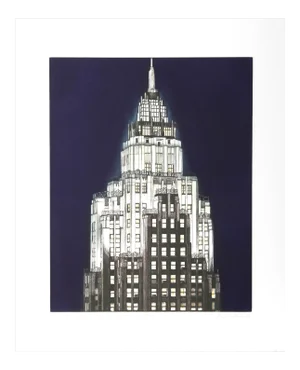 Richard Haas, City Services Building (Blue), Etching