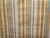 Vintage 1970s Mid-century modern striped pattern wallcovering featuring vertical blue, brown, and orange stripes on a...