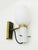 Mid-Century Italian Black Metal, Brass and Opaline Glass Sconces, 1950s, Set of 2 For Sale - Image 16 of 18
