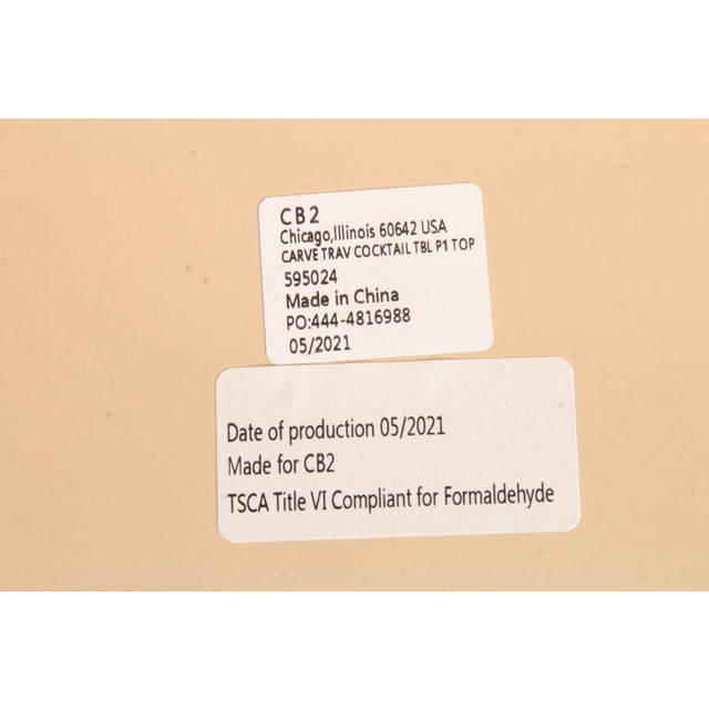 Stone Cb2 Carve 2-Piece Travertine Cocktail Table Set For Sale - Image 7 of 7