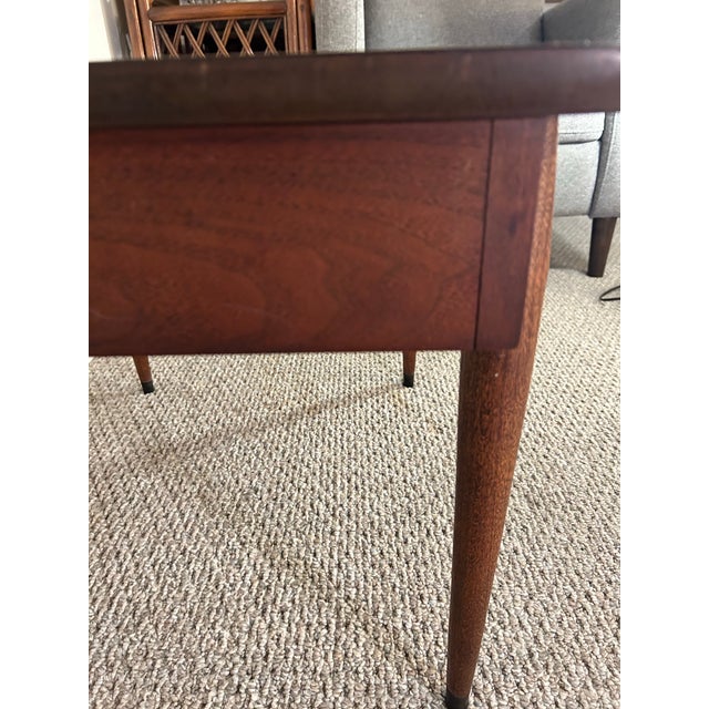 Brown 1960s Vintage American of Martinsville Walnut Side Table For Sale - Image 8 of 9
