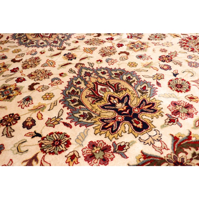2020s Pasargad Home Tabriz Lamb's Wool Area Rug, 9' 0" X 11' 9", Ivory For Sale - Image 5 of 7