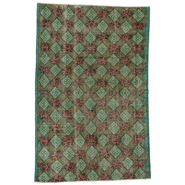 Vintage Turkish Sivas Rug - 03'10 x 06'00 For Sale - Image 4 of 4