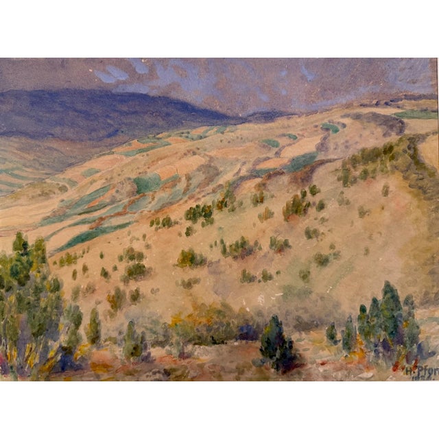 Heinrich Pforr, Juniper in the Gelster Valley, Kaufunger Forest, 1938, Watercolor, in Very Good conditions. Designed 1890...