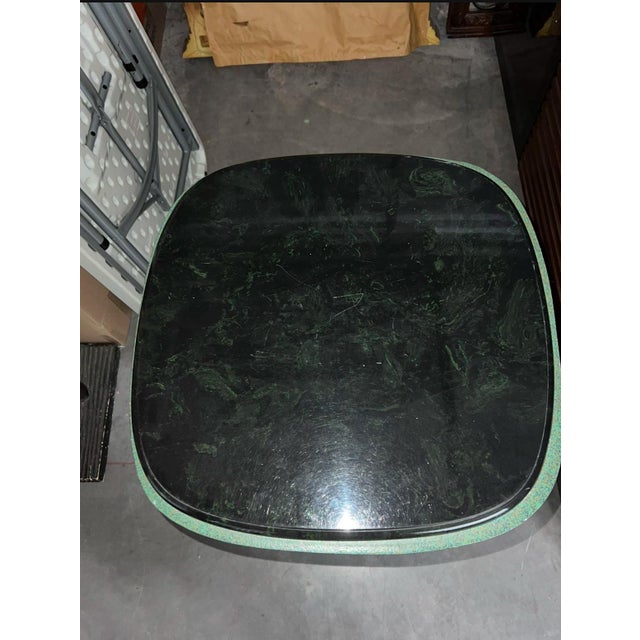 Classical Roman Victorian Vintage Praying Man Ornate Pedastal/Accent Table Metal and Base For Sale - Image 3 of 10