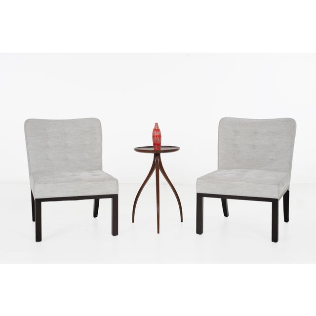 Light Gray Edward Wormley for Dunbar Slipper Chairs - a Pair For Sale - Image 8 of 11