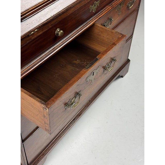 Brown English Secretary in Teak, 18th Century For Sale - Image 8 of 18