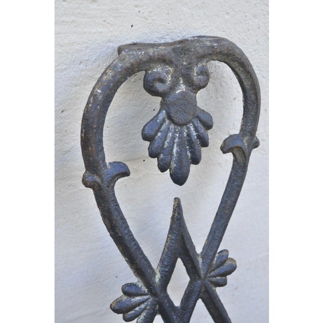 Brown Antique Victorian Cast Iron Gate Supports Architectural Elements - a Pair For Sale - Image 8 of 13