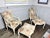 Vintage seating set by Shelby Williams Industries featuring a pair of Louis XV–style French Provincial lounge chairs with...