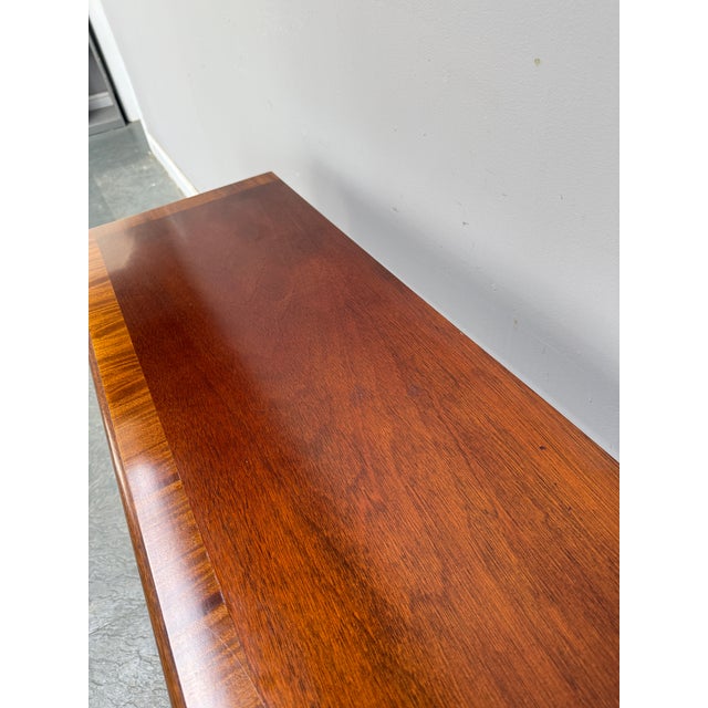 Vintage Hickory Chair James River Collection Mahogany Queen Anne Style Console Table For Sale In Philadelphia - Image 6 of 18