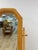 Wood Vintage Coastal Hexagon Wicker Floor Mirror, Rattan Standing Full Length Mirror For Sale - Image 7 of 9