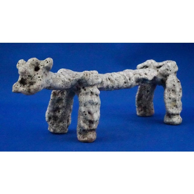 Carlo Zauli School, Stylized Dog, Italy, 1920s, Acid-Treated Ceramic For Sale - Image 9 of 18