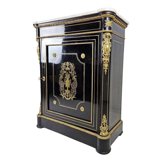 French Napoleon III Boulle Cabinet, 1880s For Sale