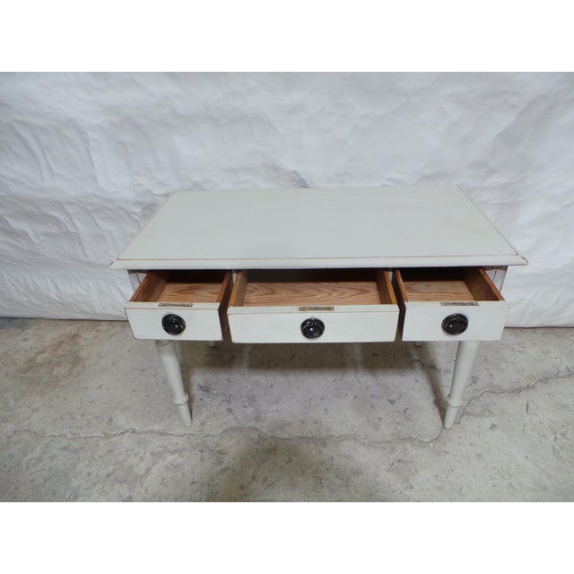 Desk Swedish Gustavian 3 Drawer For Sale - Image 4 of 9