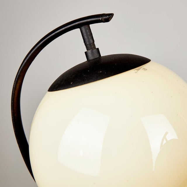 Beige Vintage Metal and Glass Chandelier, 1970s For Sale - Image 8 of 13