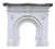 Large Victorian Cast Iron Arched Fireplace with Serpentine Mantel For Sale